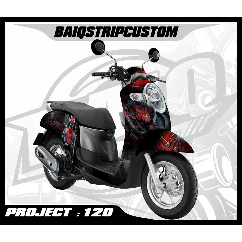 Decal Sticker - Dekal Stiker full body SCOOPY SPIDERMAN