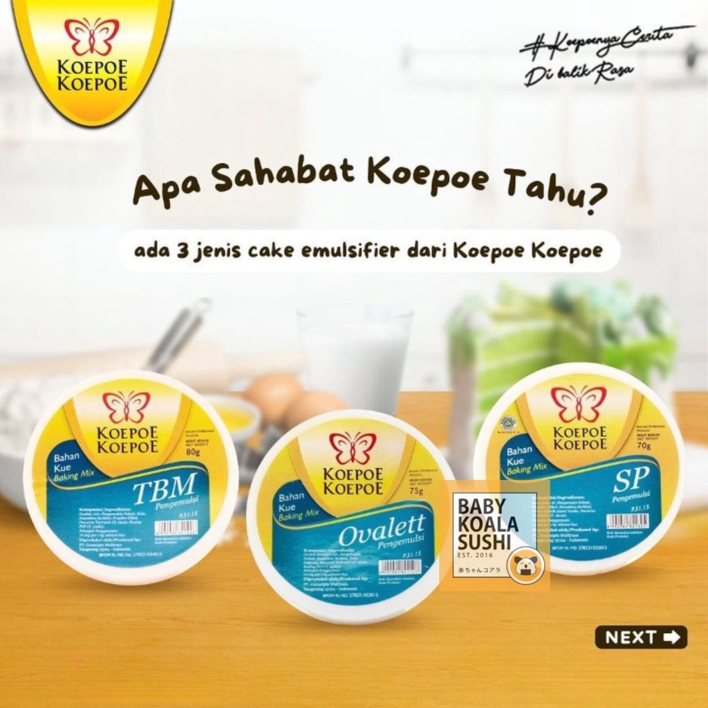 KOEPOE Pengemulsi Pengembang Kue SP TBM Ovallett 30 g