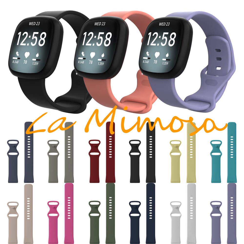 Strap Adjustable Silicone Fitbit Versa 3 Versa 4 Fitbit Sense Watch (Tali Jam Tangan silikon fitbit 