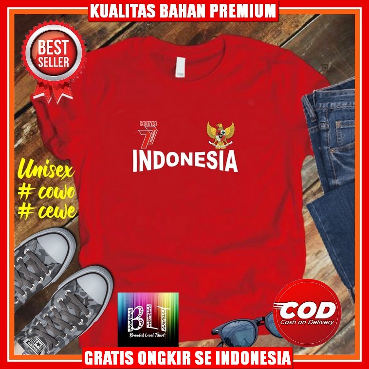 Wsf Kaos Indonesia Tanpa Anjay | Tshirt Hut Ri 77Th Indonesia | Kaos Kemerdekaan | Kaos 17An Kaos In