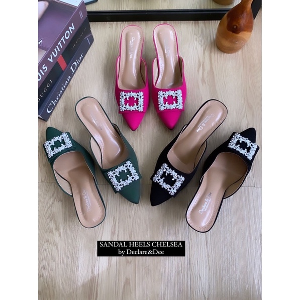 DECLARE&amp;DEE CHELSEA HEELS SANDAL KONDANGAN WANITA 6 CM