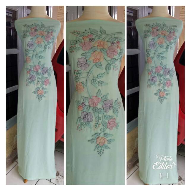 Bahan/bakal baju sulam bayang 1 kg bisa 4 pics