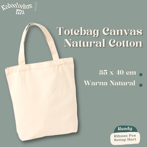 Totebag Kanvas Premium - Tas jinjing pria & wanita bahan tebal kanvas katun premium | Promo Tas tote