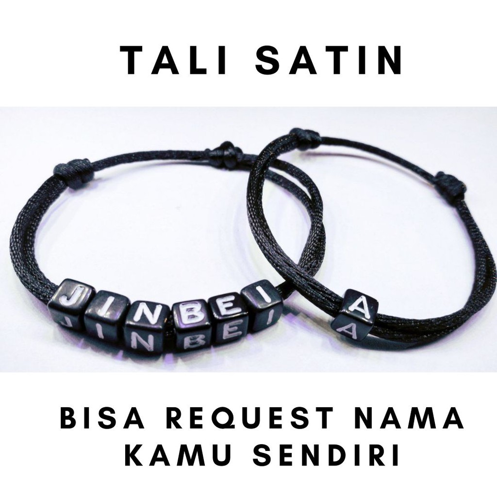 (cod) GELANG COUPLE CUSTOM NAMA FULL WARNA BRACELET | gelang couple waterproof ANTI AIR