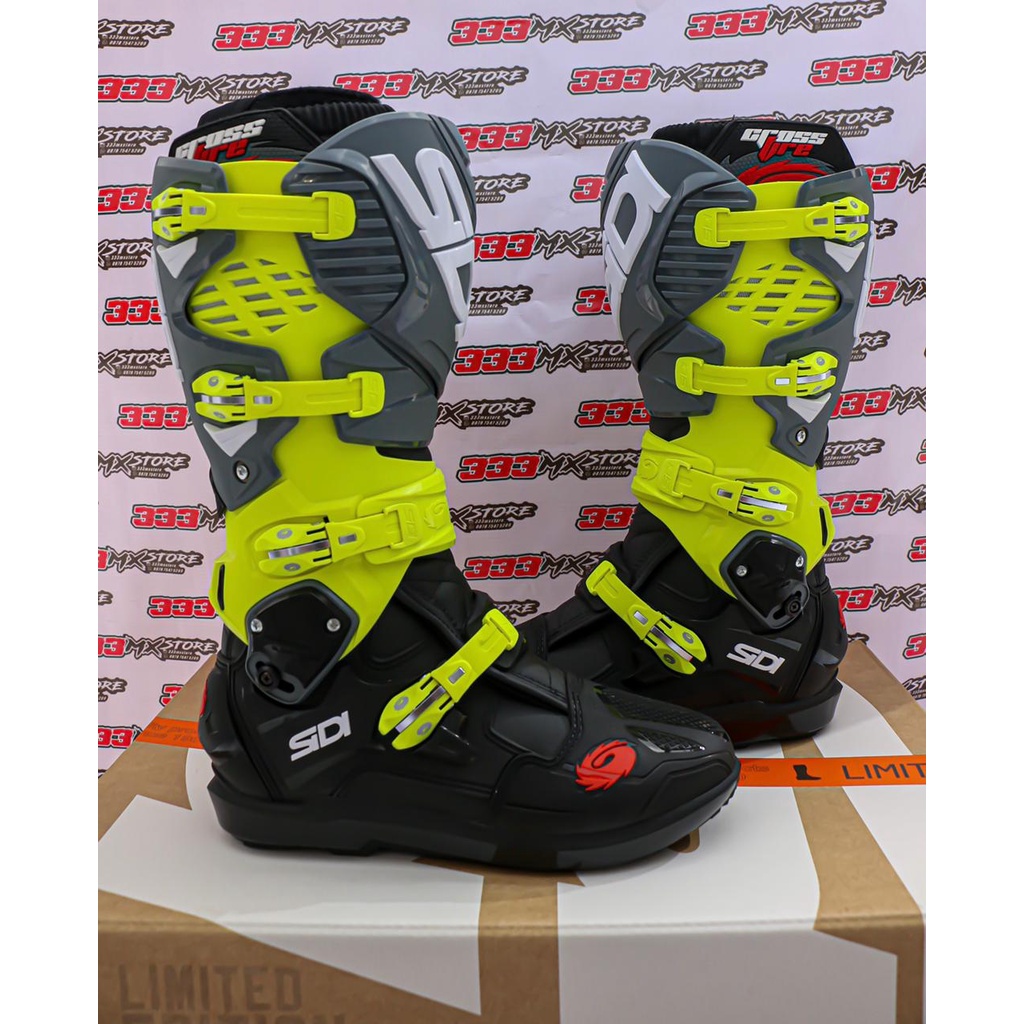Semelle Sidi Crossfire 3 Click SRS Remplacement - Noir Et Blanc - Taille 46 - Pour Bottes De Motocross