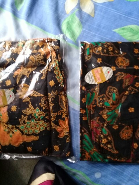 Tunic Santika Black Jumbo Tunik Batik Cantik Seragam Batik Big Size Besar