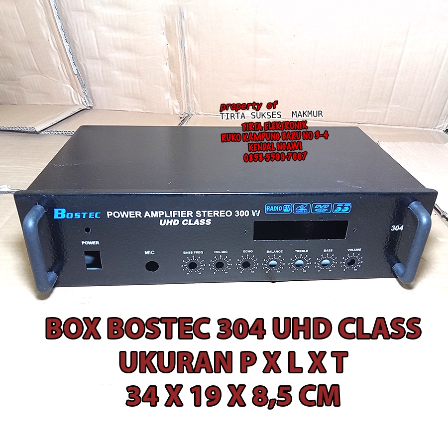 BOX POWER AMPLIFIER SOUND SYSTEM USB BC 304 UHD CLASS  BOSTEC