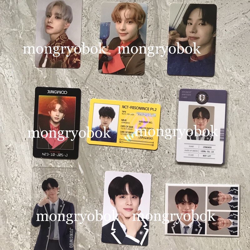 JUNGWOO PC Photocard ID Card Departure Arrival Favorite Album