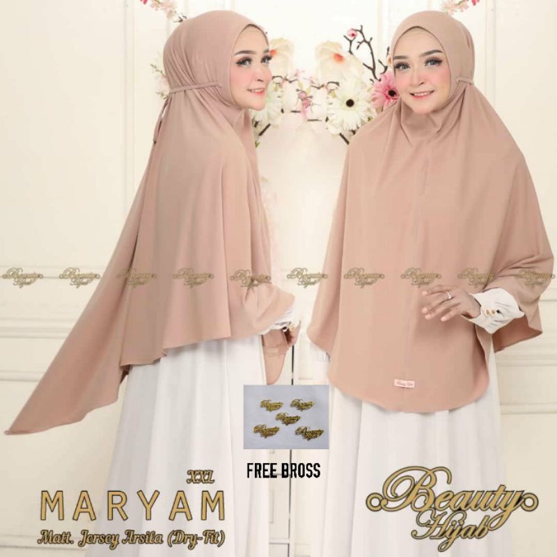 Jilbab Daily Instan Bergo Maryam XXL ori by Beauty Hijab