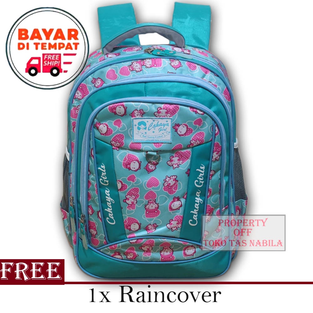 Cahaya Girl Tas Ransel Anak Tas Sekolah Anak Perempuan Tas Fashion Anak - Free Raincover