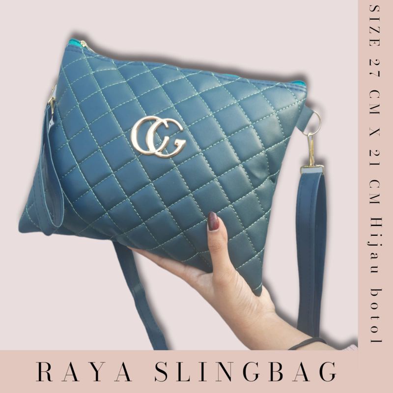 RAYA CLUTCH BAG DAPAT TALI PENDEK &amp; PANJANG