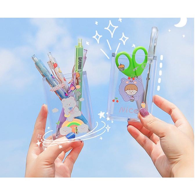 

WW 113 ACRYLIC / AKRILIK TEMPAT PEN / PENSIL DISPLAY STATIONARY AKRILIK MOTIF LUCU POLOS PENSIL PENA