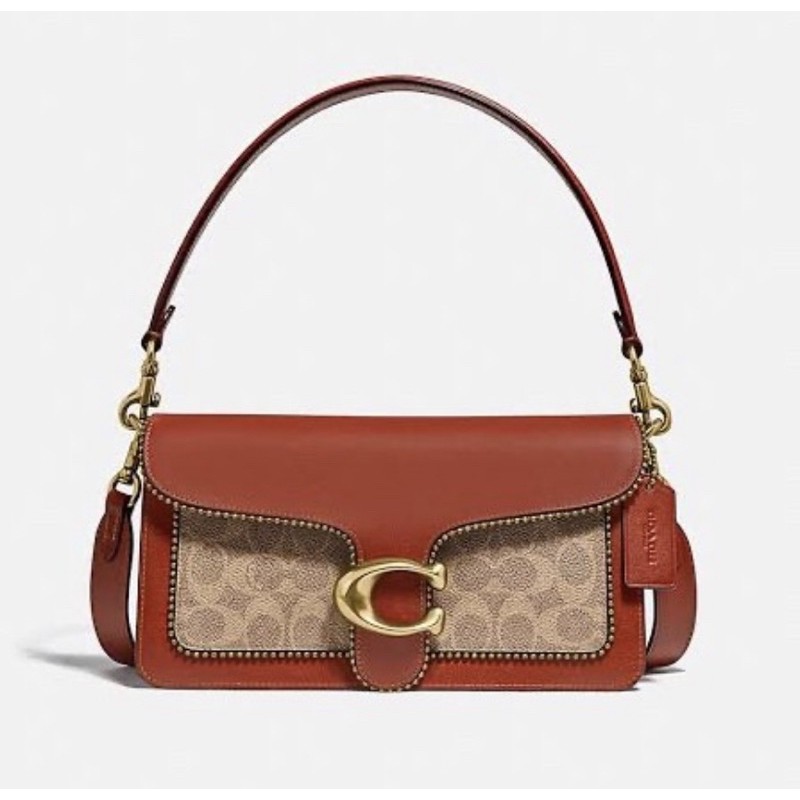 COACH TABBY SHOULDER BAG 26 IN SIGNATURE CANVAS WITH BEADCHAIN (6793)