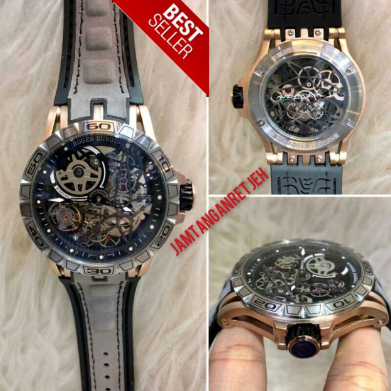 JAM TANGAN PRIA ROGER DUBUIS AUTOMATIC STAINLESS KUALITAS ORIGINAL