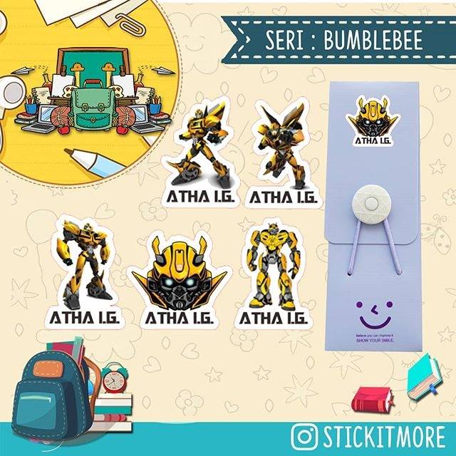 

Sticker Label Nama Waterproof Bumblebee