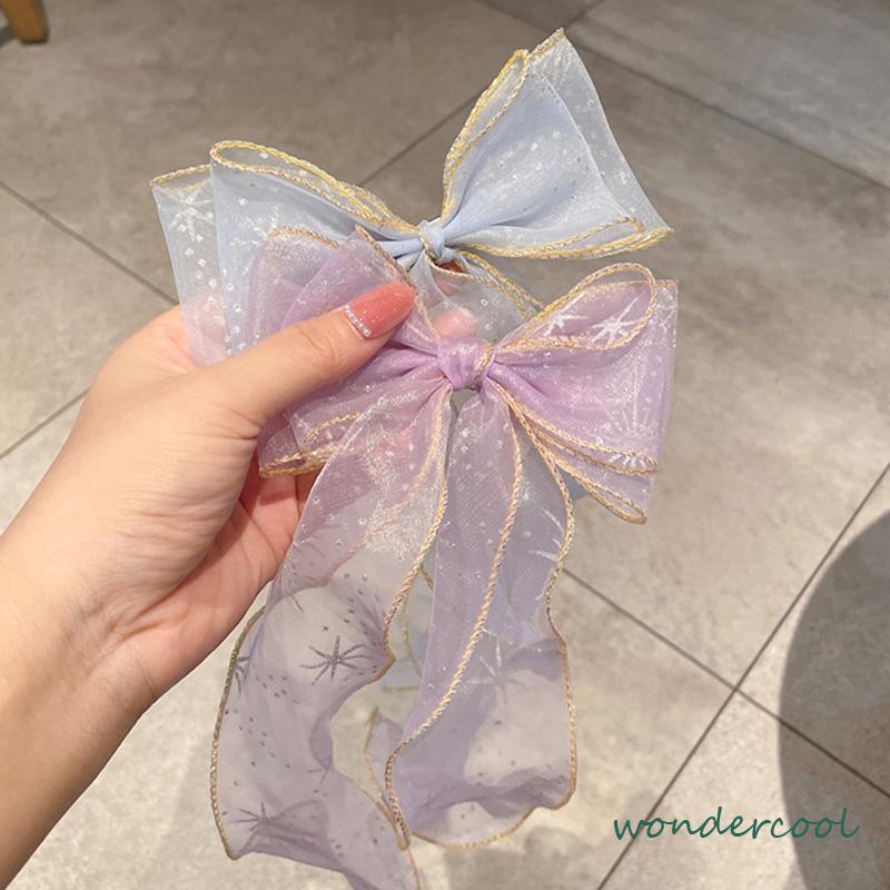 Ponytail Braids Girl Hair Dekorasi Bintang Berwarna -warni Busur Busur Rambut Perhiasan -Won