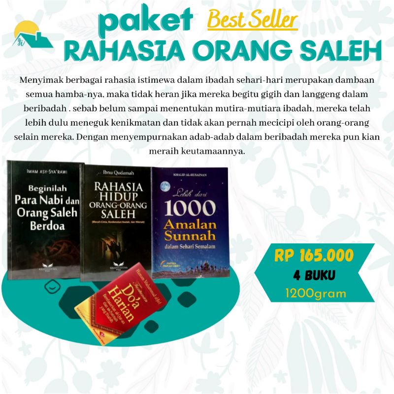 PROMO SPESIAL DAPAT 4 BUKU  BISA COD  Paket BUKU BestSeller Rahasia Orang Shaleh TIADA YANG LEBIH AG