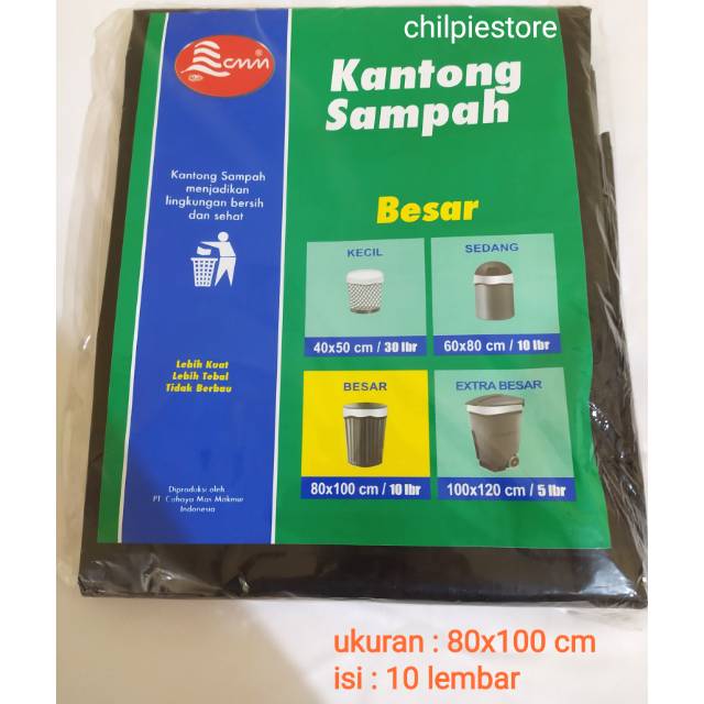 (BESAR) kantong sampah 80x100 cm / kantong plastik sampah besar 80x100 cm
