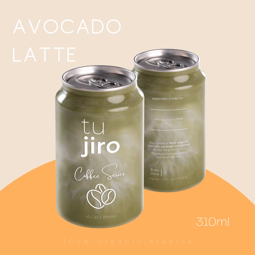 

Tujiro - Avocado Latte 310ml, Kopi Susu Arabika Organik Rasa Alpukat