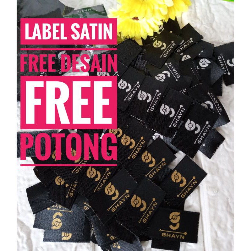 

label pita satin label baju label jilbab