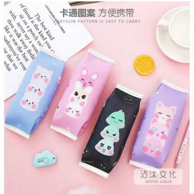 

Kotak Pensil Karakter Trio / Kotak Pensil Motif