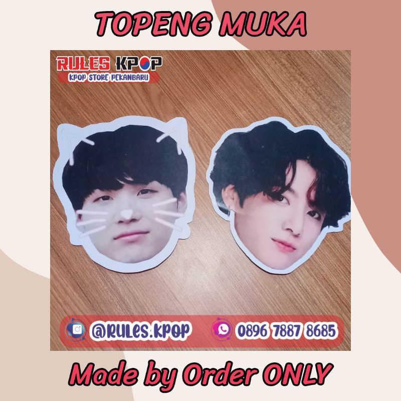 Jual Bisa Cod Topeng Muka Kpop Custom Foto Topeng Muka Bts Topeng