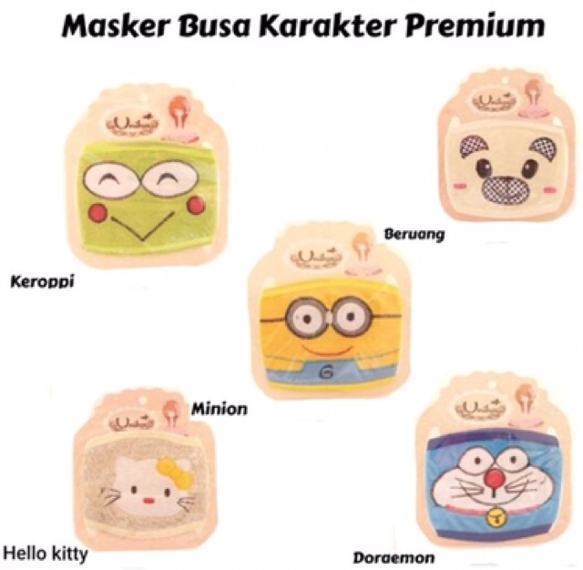 Masker motif karakter - Keroppi