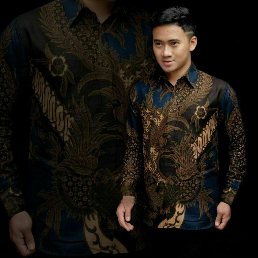 KEMEJA BATIK PRIA LENGAN PANJANG MURAH SERAGAM M L XL XXL