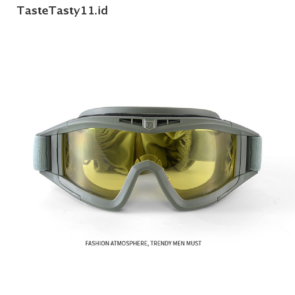 【TasteTasty】 1Set Tactical Goggles Military Sunglasses 3Len Army Motorcycle Windproof Glasses .