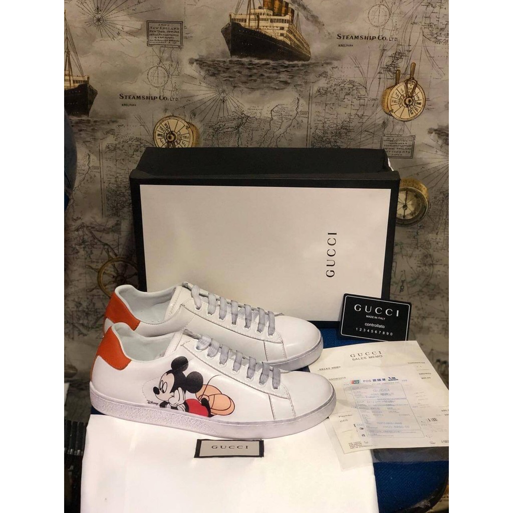 gucci mickey mouse trainers