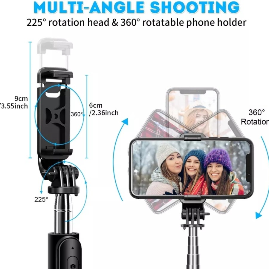 Tongsis Bluetooth 3 in 1 Tripod Selfie Stick Remote S03