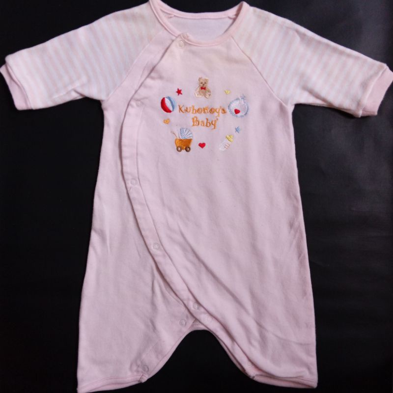 Baju Jumper Romper Anak Bayi Cewek Cowok Ukuran Size 50 60 Usia New Born 0 3 6 bulan-Boneka (noda kuning)