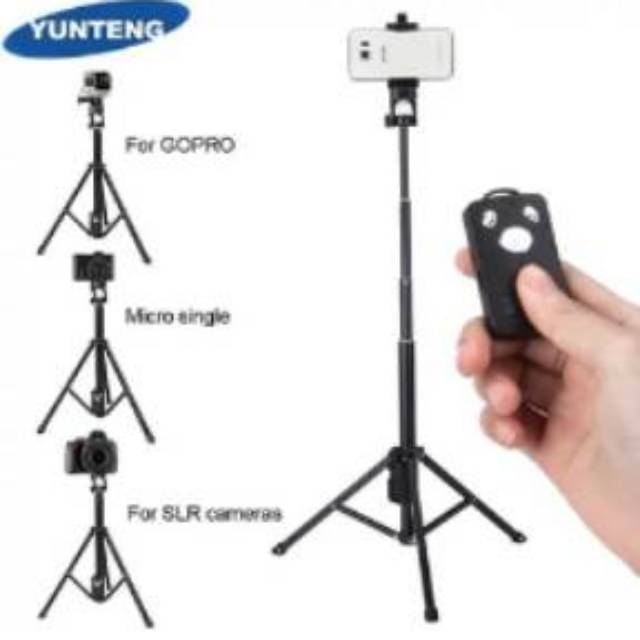 Tongsis Tripod 2in1 Multifungsi Yunteng VCT1688 VCT 1688 Remote Shutter Bluetooth Original Grosir