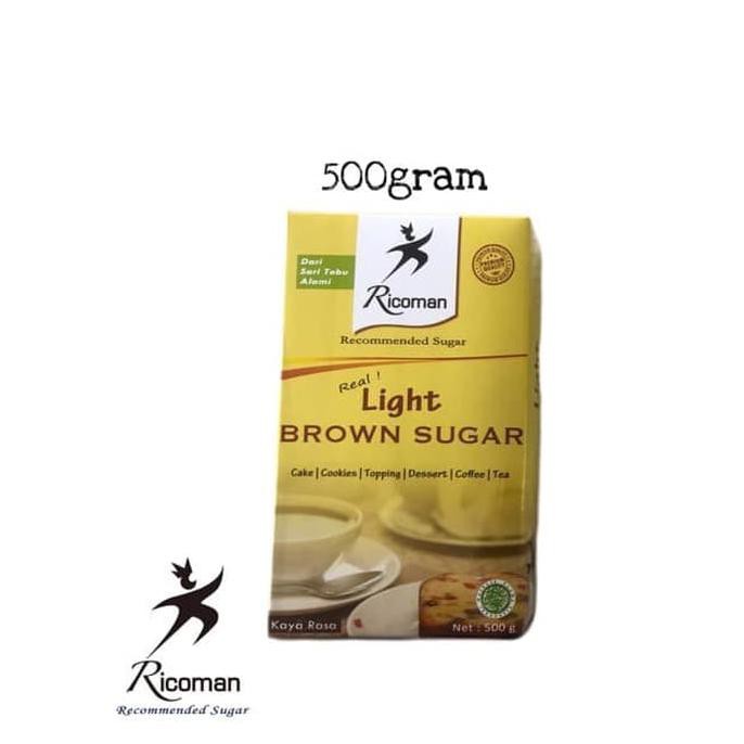 

Bumbu & Bahan Masakan Riccoman Light Brown Sugar 500Gr Rempah Makanan & Minuman