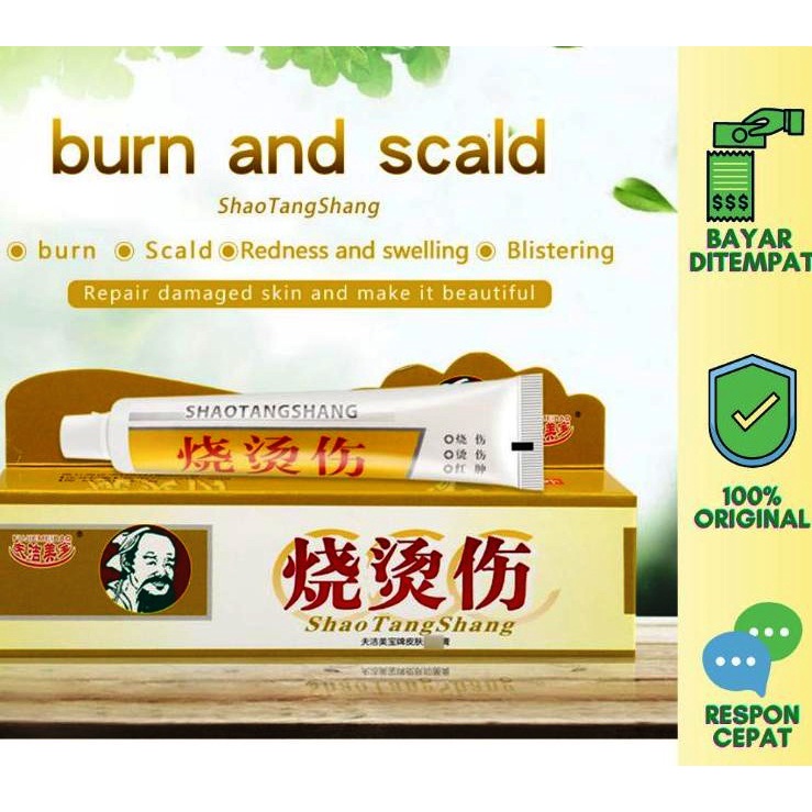OBAT LUKA BAKAR PENGHILANG BEKAS LUKA HUATUO SHAO TANG SHANG SALEP HERBAL CINA AMPUH UNTUK LUKA MELEPUH KENA AIR PANAS CREAM PENGHILANG BEKAS LUKA