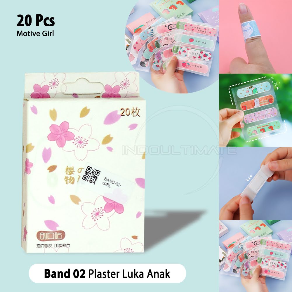 BAND-02 Plester Luka Anak Aid Acid 20pcs Hansaplast Anak Bergambar Plaster Luka Hansaplast Karakter