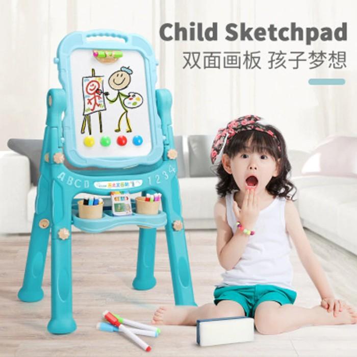 

Papan Tulis Anak/Kids Writing Whiteboard Erasable With 360 Degree Flip