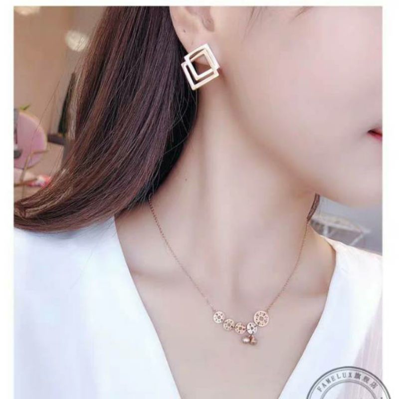 GG kalung koin keberuntungan Titanium#KL-185