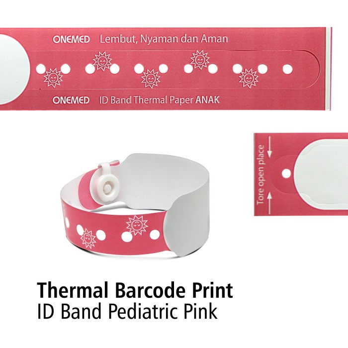 ID Band Anak Thermal Barcode Print Onemed