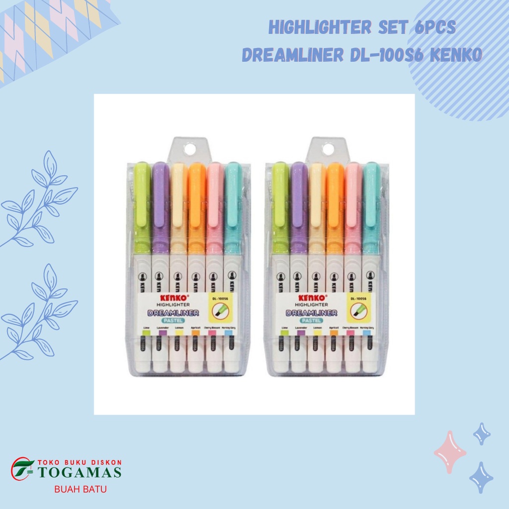 

HIGHLIGHTER SET 6PCS DREAMLINER DL-100S6 KENKO
