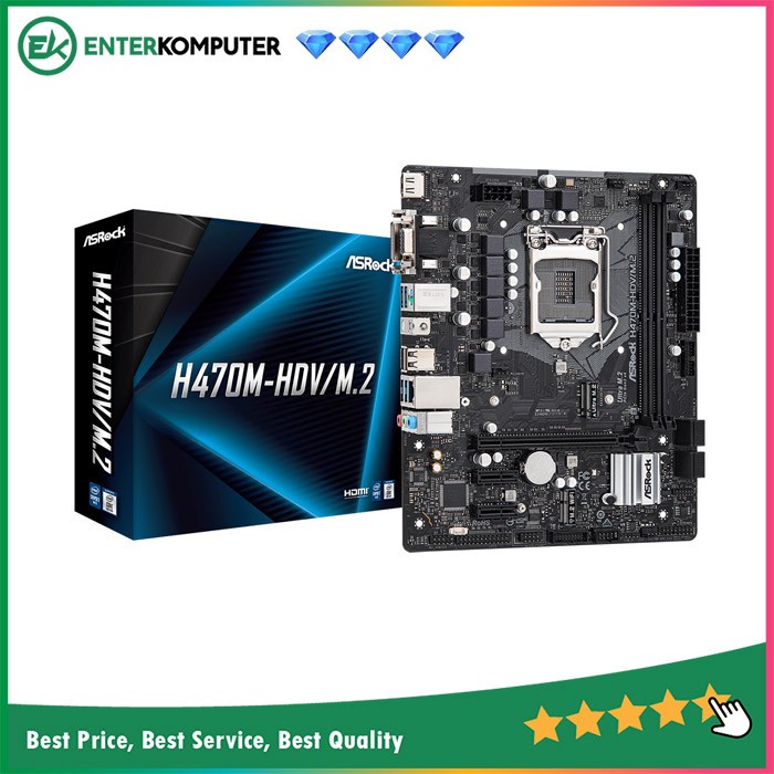 ASRock H470M-HDV/M.2 (LGA1200, H470, DDR4, USB3.2, SATA3)