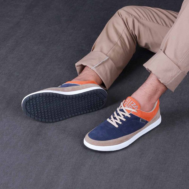 Sepatu Casual Sneakers Pria | Sepatu Cowok Keren Terbaru Kets Kasual Kerja Sekolah Kuliah Kulit Premium Suede Sol Karet Original Garansi