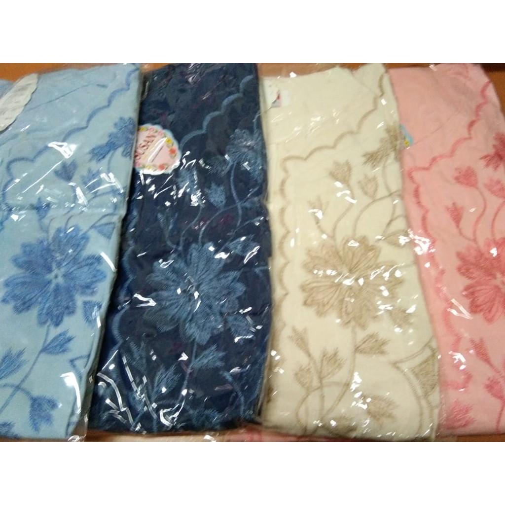 NEW BAJU TUNIK BAHAN KATUN KRINGKEL IBU-IBU SIZE JUMBO BORDIRAN BUNGA BISA BAYAR DI TEMPAT COD