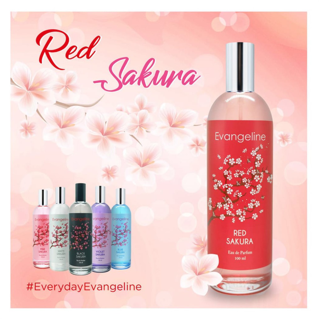 EVANGELINE RED SAKURA 100ml Eau de Parfume - Natural Spray Parfum