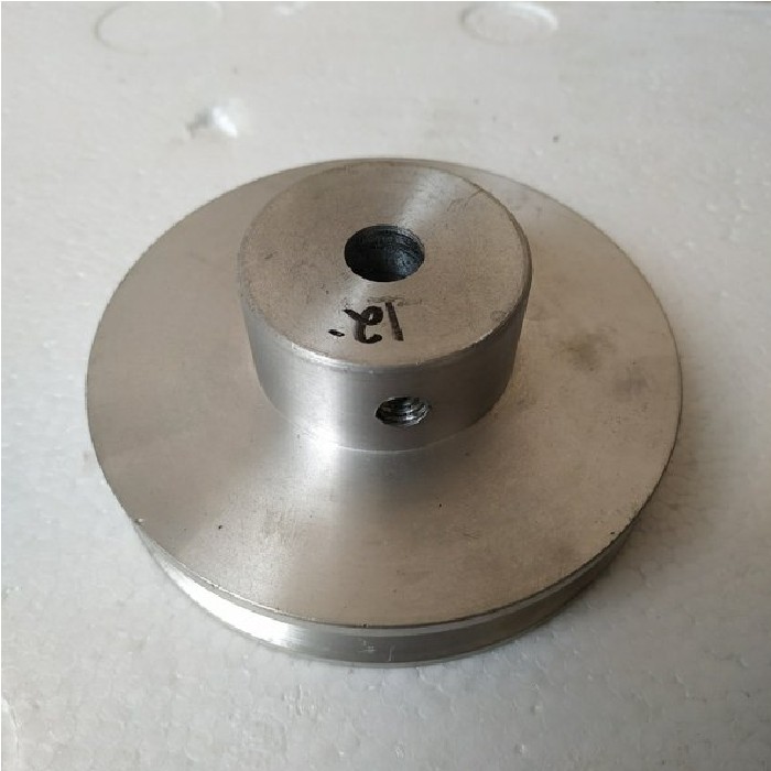 Pulley / Pully / Puli / Poli / Poly / Polly Jalur A1 Diameter 4” Inch As 12 mm Aluminium