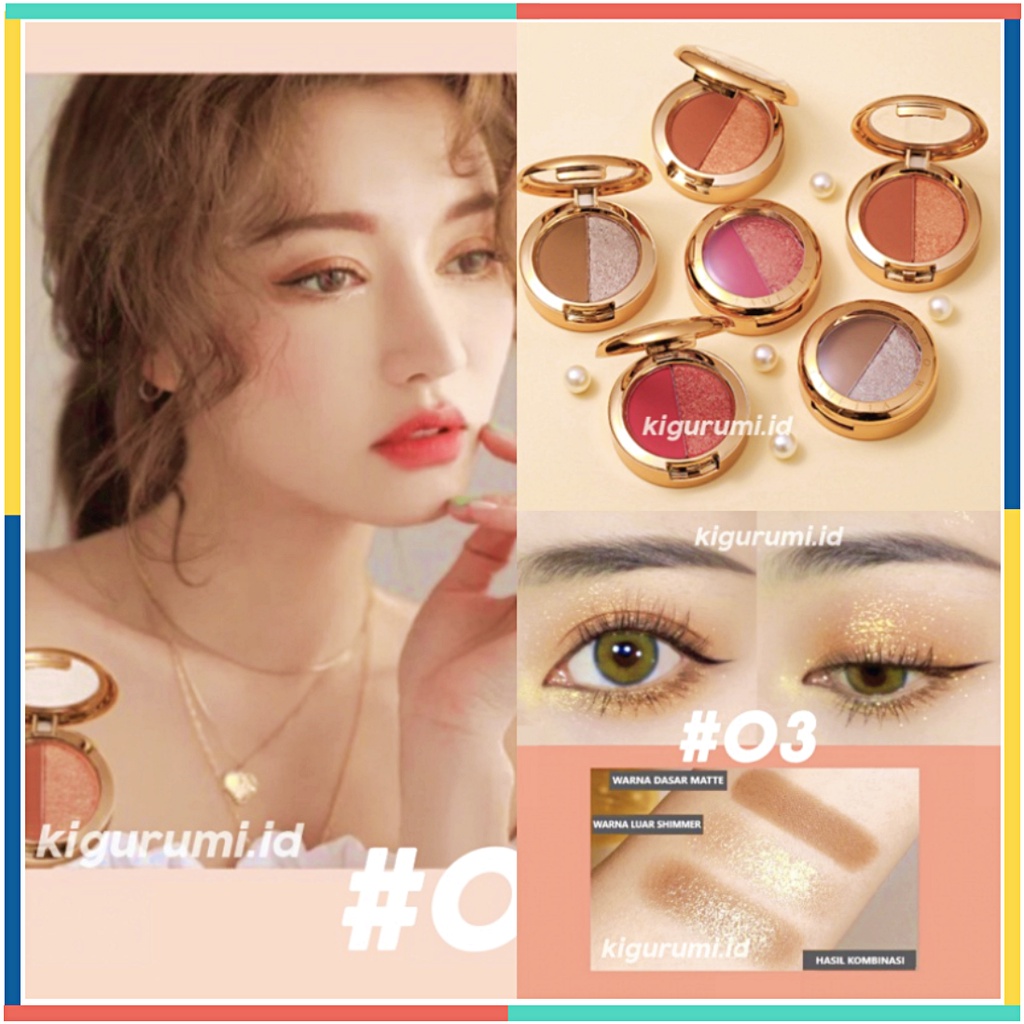 LAMEILA Eyeshadow Highlighter 2 Warna Kombinasi LA165 5121