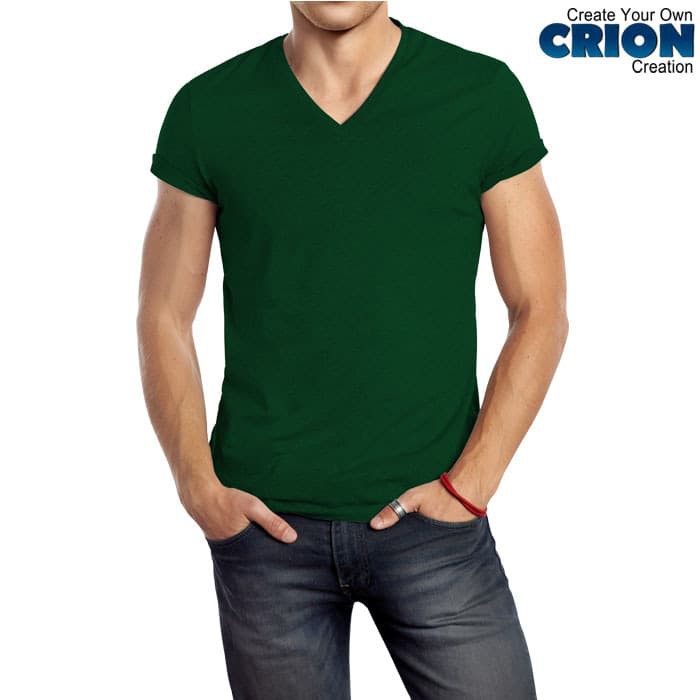 Kaos Polos - V neck Premium Cotton (Fern Green)