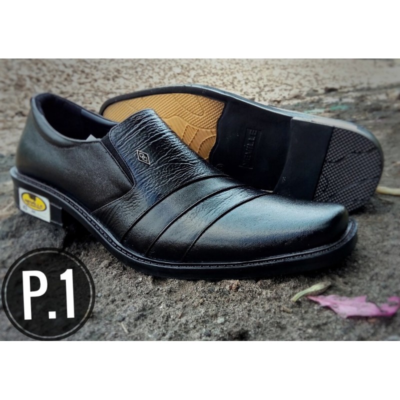 Sepatu pantofel kulit asli pria kode P1