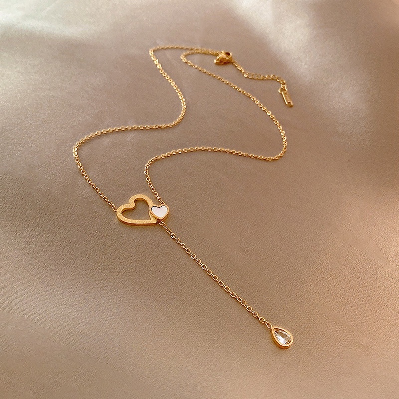 Kalung KL154 Stainless Steel / Titanium Premium Fashion Wanita Kalung unik Lucu Elegant /Deluna/ BS