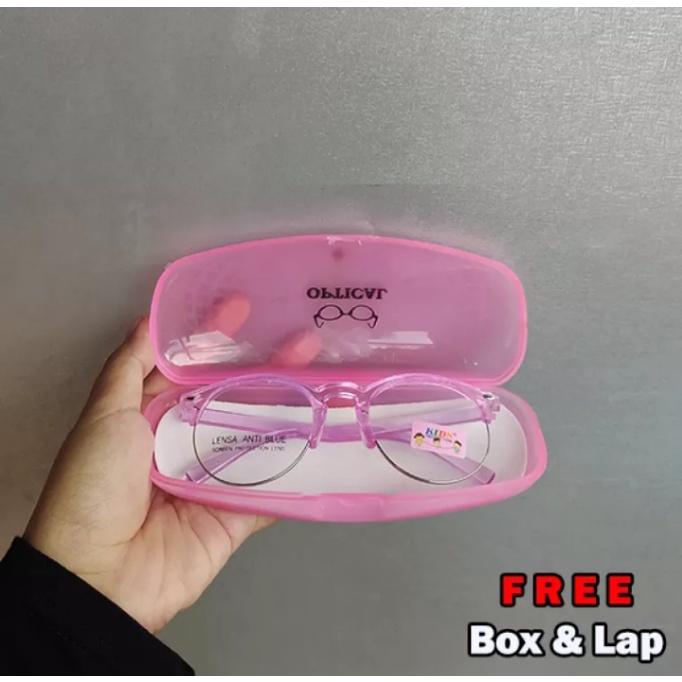 Kacamata Anak~Anti Radiasi Harga Terbaik/Kacamata Anti Radiasi Komputer/Blueray/Bluelight/Frame Gantung/Trendy/Korean Fashion Style Usia 3 s/d 13 Tahun Toko Arsy79-3